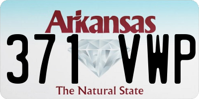 AR license plate 371VWP