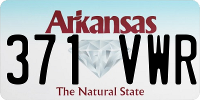 AR license plate 371VWR