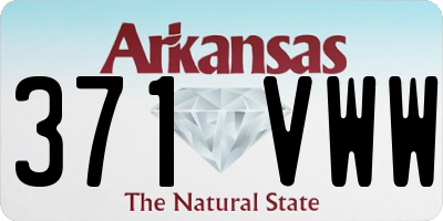 AR license plate 371VWW