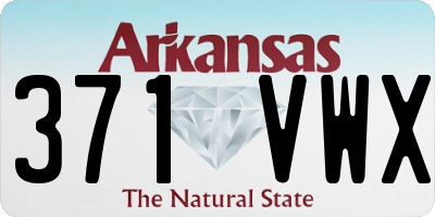 AR license plate 371VWX