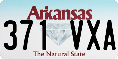 AR license plate 371VXA