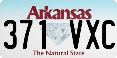 AR license plate 371VXC