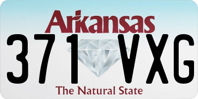 AR license plate 371VXG