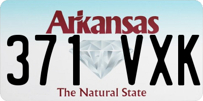 AR license plate 371VXK