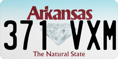 AR license plate 371VXM
