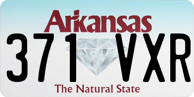 AR license plate 371VXR