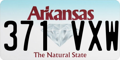 AR license plate 371VXW