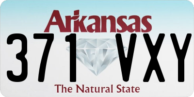 AR license plate 371VXY