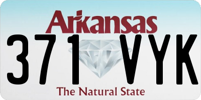 AR license plate 371VYK