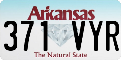 AR license plate 371VYR