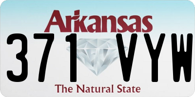 AR license plate 371VYW