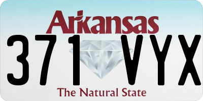 AR license plate 371VYX