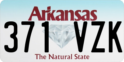 AR license plate 371VZK