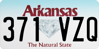 AR license plate 371VZQ