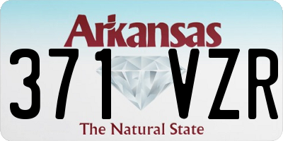 AR license plate 371VZR