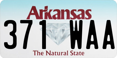 AR license plate 371WAA