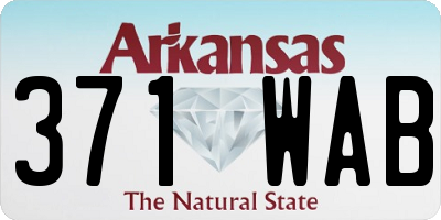 AR license plate 371WAB