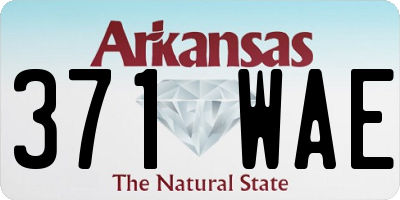 AR license plate 371WAE
