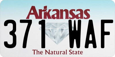 AR license plate 371WAF
