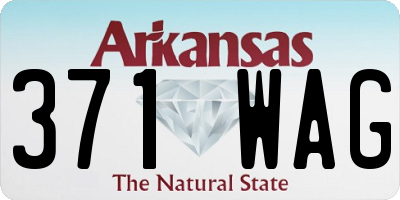 AR license plate 371WAG
