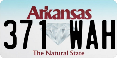 AR license plate 371WAH