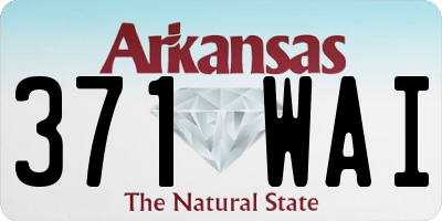 AR license plate 371WAI
