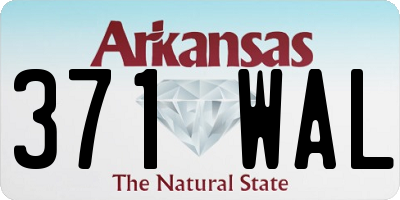 AR license plate 371WAL
