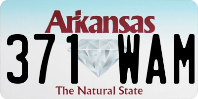 AR license plate 371WAM