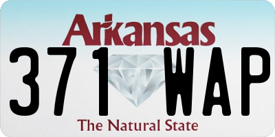AR license plate 371WAP