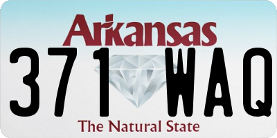 AR license plate 371WAQ
