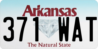 AR license plate 371WAT