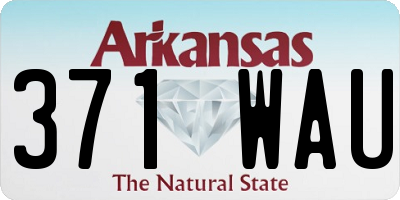 AR license plate 371WAU
