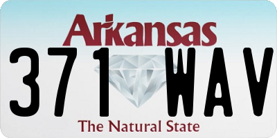 AR license plate 371WAV