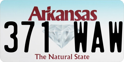 AR license plate 371WAW