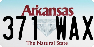 AR license plate 371WAX
