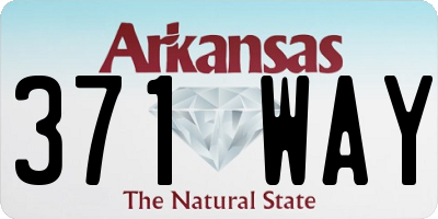 AR license plate 371WAY