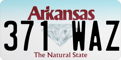 AR license plate 371WAZ