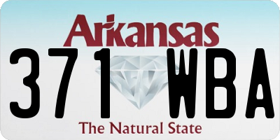 AR license plate 371WBA