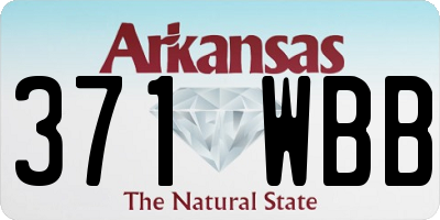 AR license plate 371WBB