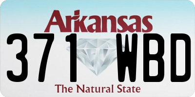AR license plate 371WBD