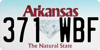 AR license plate 371WBF