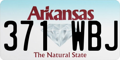AR license plate 371WBJ