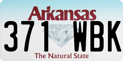 AR license plate 371WBK