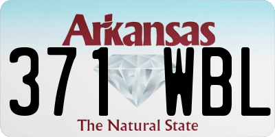 AR license plate 371WBL