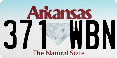 AR license plate 371WBN
