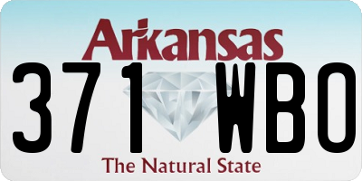 AR license plate 371WBO