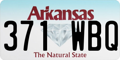 AR license plate 371WBQ