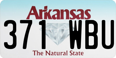 AR license plate 371WBU