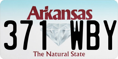 AR license plate 371WBY