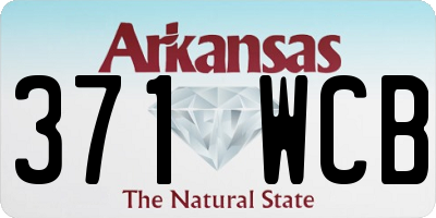 AR license plate 371WCB